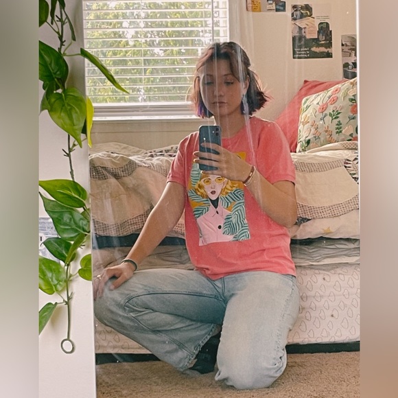 Pink Popart Oversized Graphic Tee - Picture 8 of 10